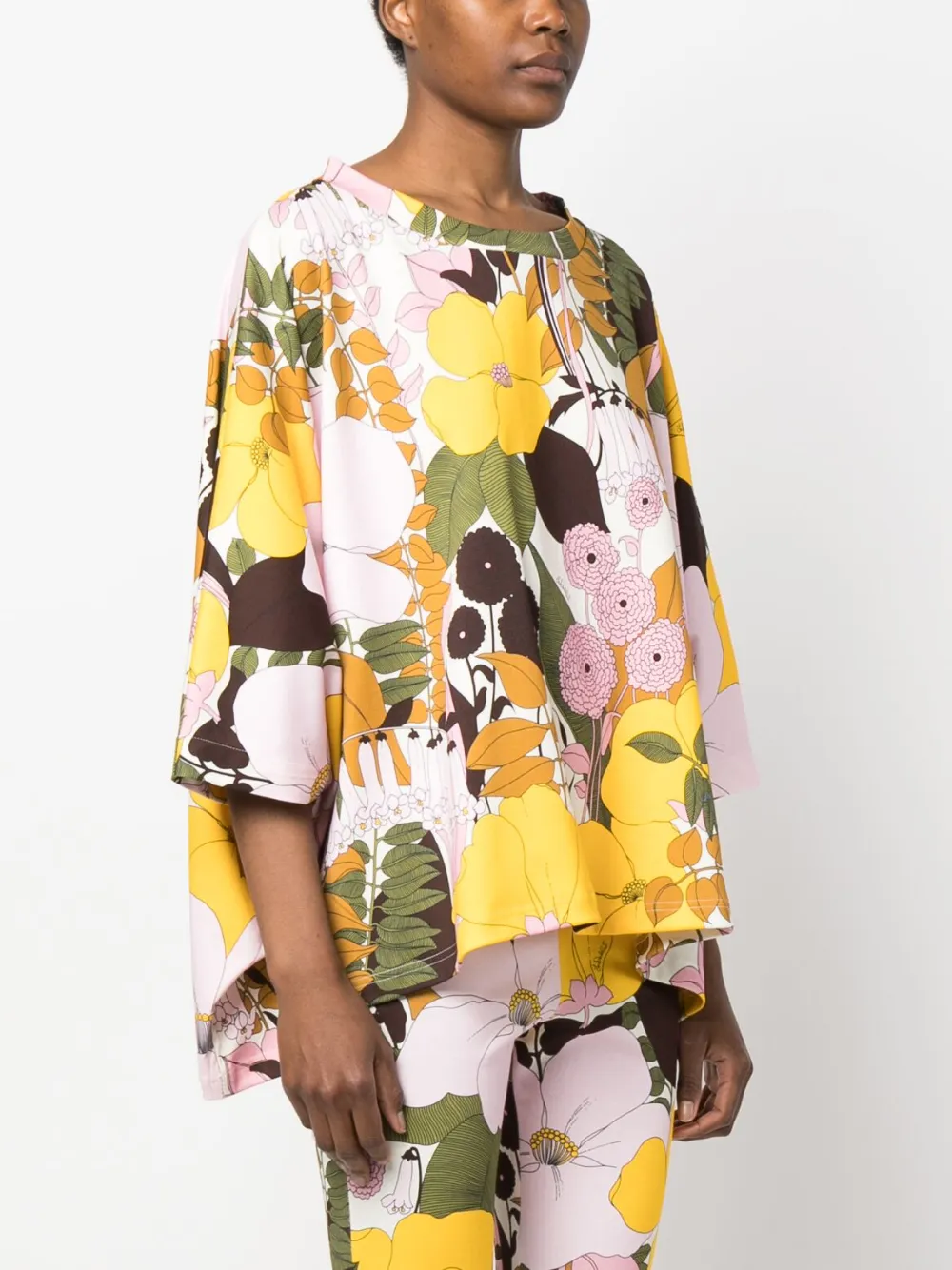 La DoubleJ Tuniek met bloemenprint Roze
