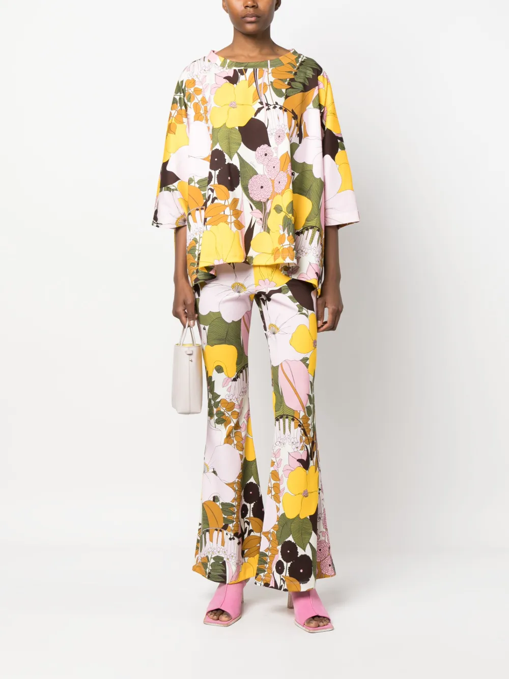 La DoubleJ Tuniek met bloemenprint Roze