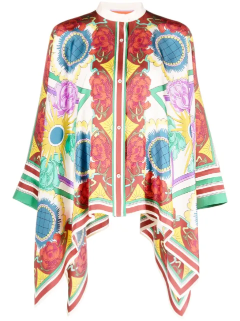 La DoubleJ Foulard asymmetric silk shirt