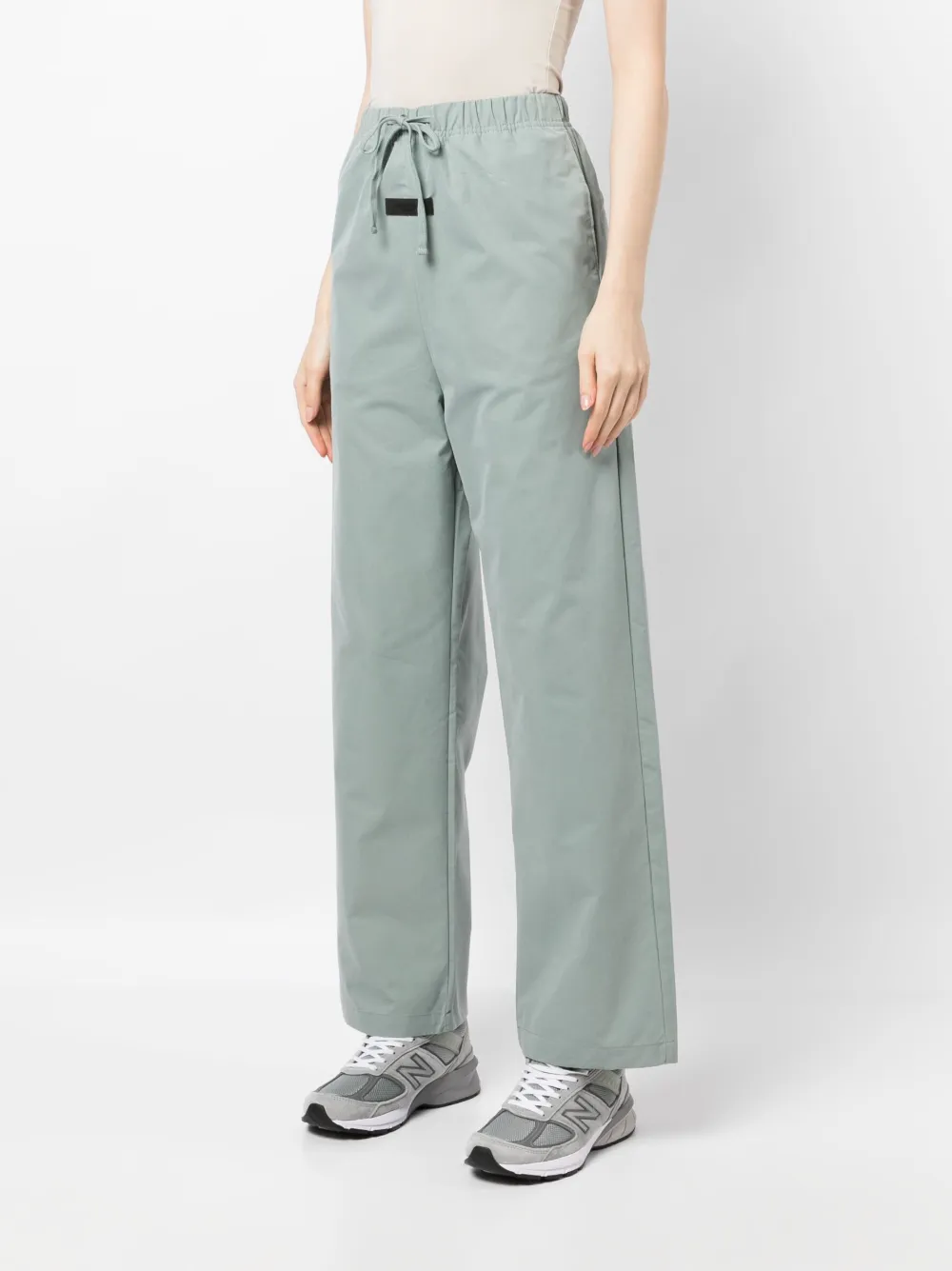 FEAR OF GOD ESSENTIALS Broek met trekkoordtaille Groen