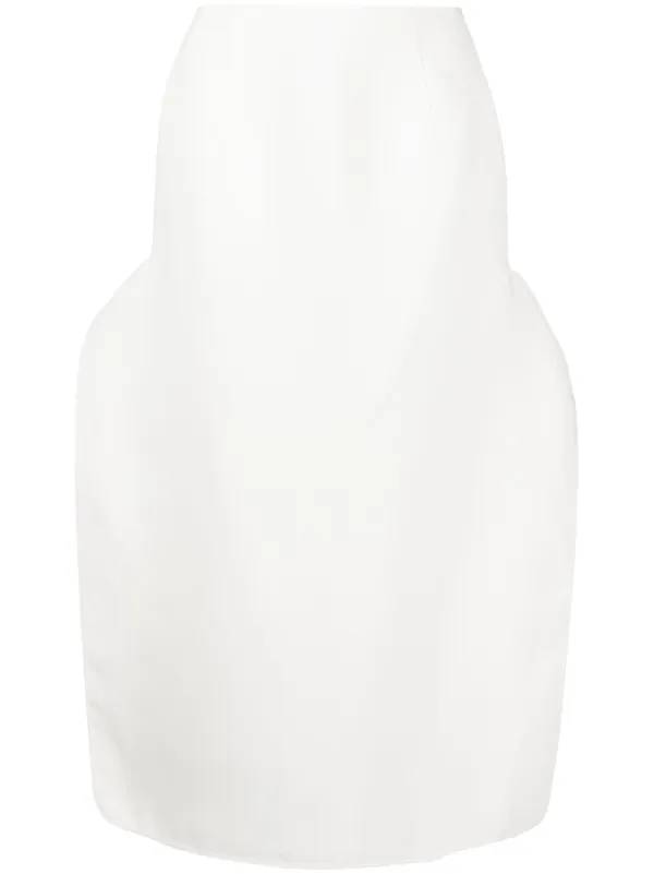 Maticevski Pureness Cut Away Skirt in White