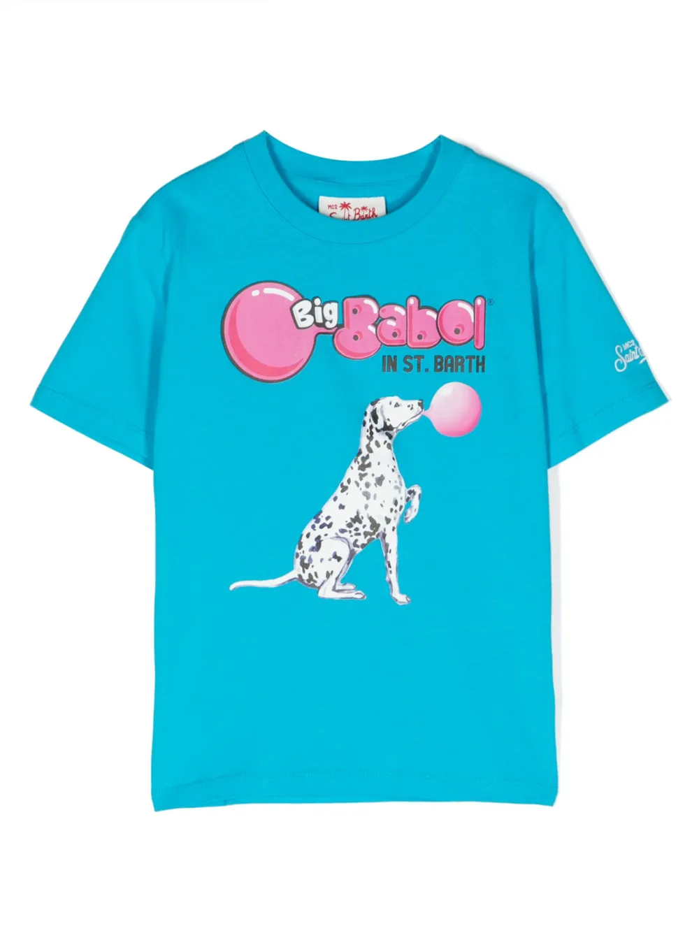 Mc2 Saint Barth Illustration-print Cotton T-shirt In Blue