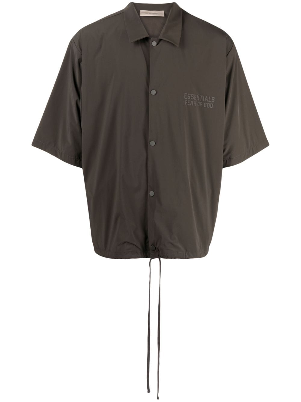 Essentials Rubberised-logo Short-sleeve Shirt In Green