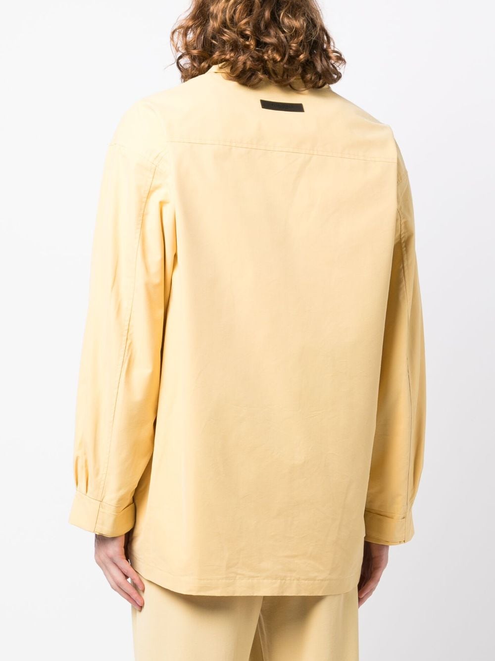 Shop Essentials Cotton-blend Lightweight Jacket In Yellow
