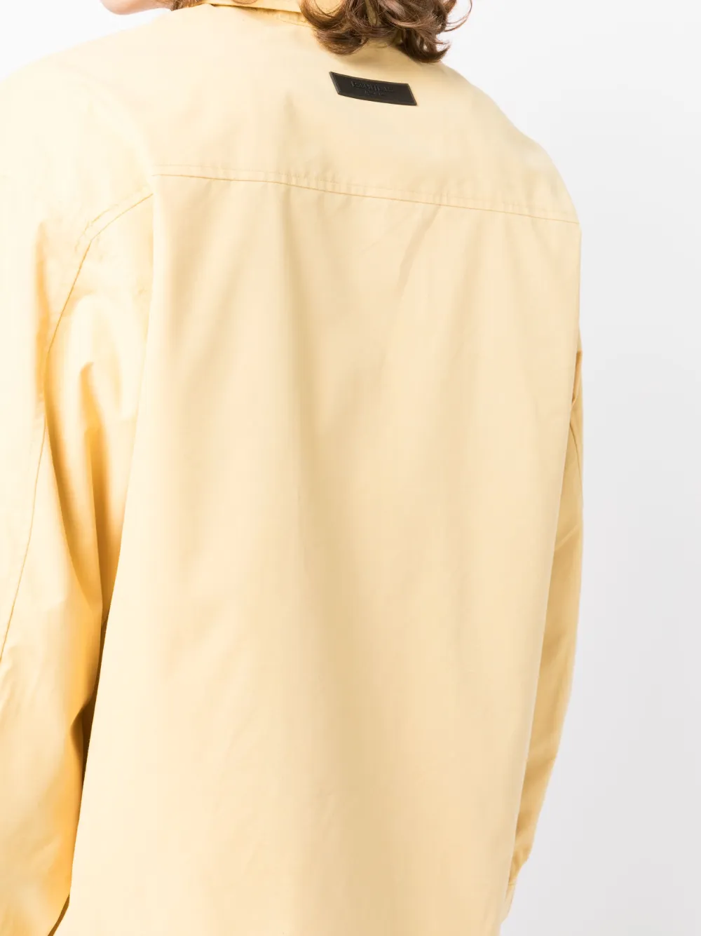 Shop Essentials Cotton-blend Lightweight Jacket In Yellow