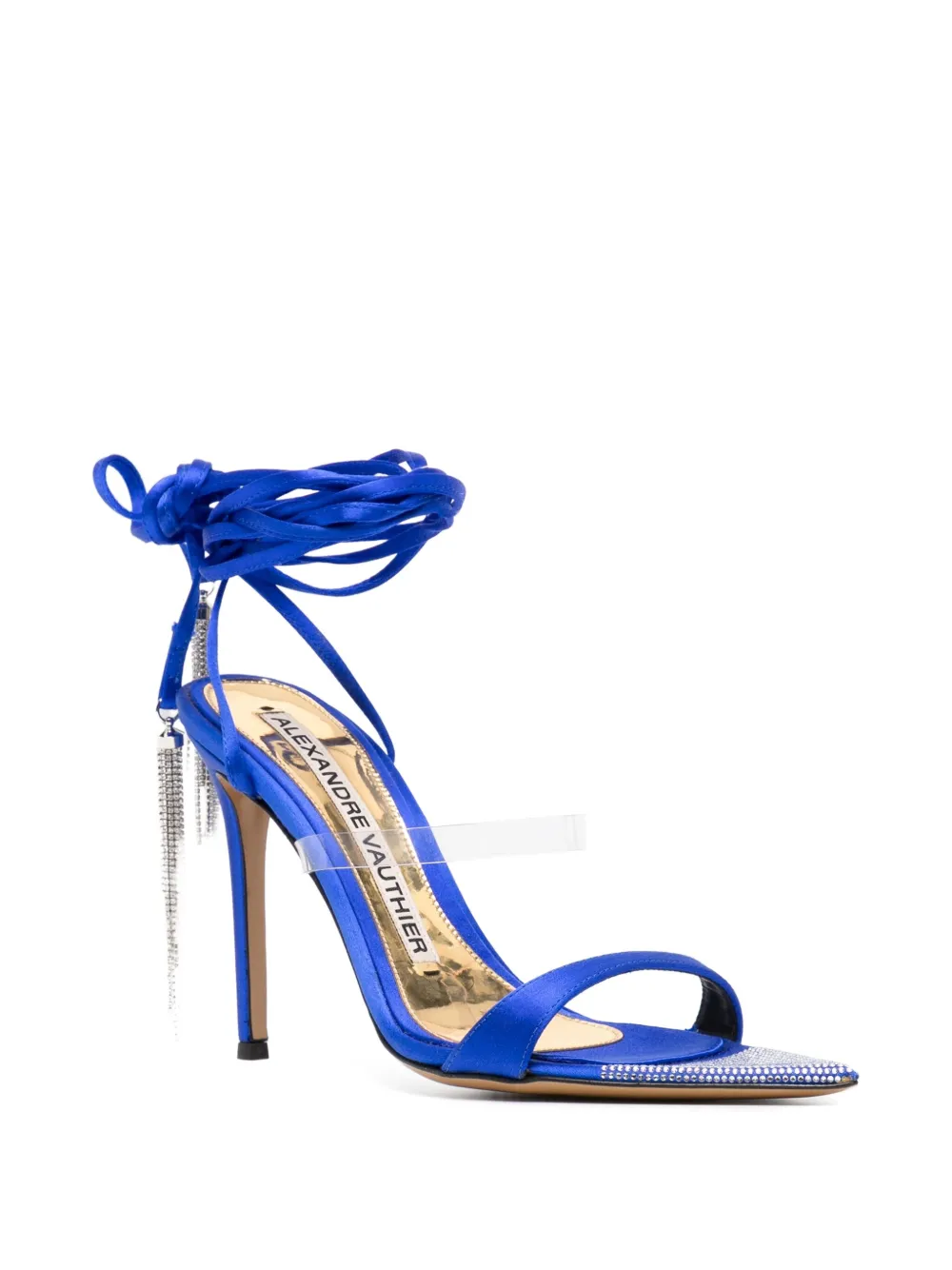 Alexandre Vauthier 105mm leather sandals Blue