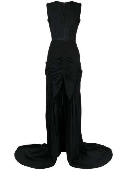 Robe longue à design drapé - Maticevski - Modalova