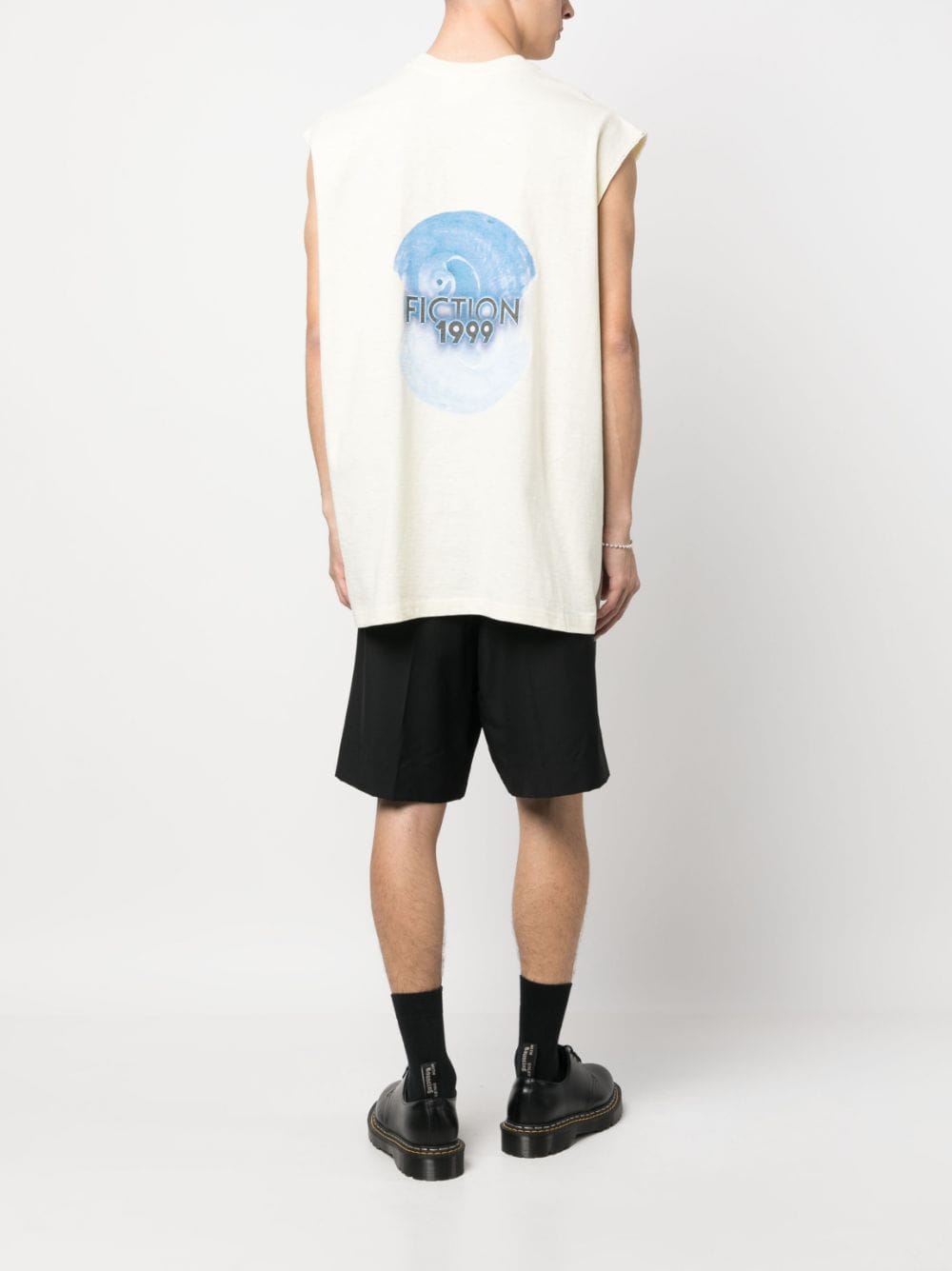 Song For The Mute graphic-print cotton tank top - Geel