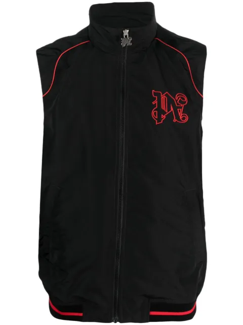 Palm Angels chaleco Paddock con logo bordado