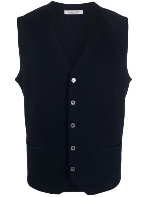 Fileria button-down cotton gilet