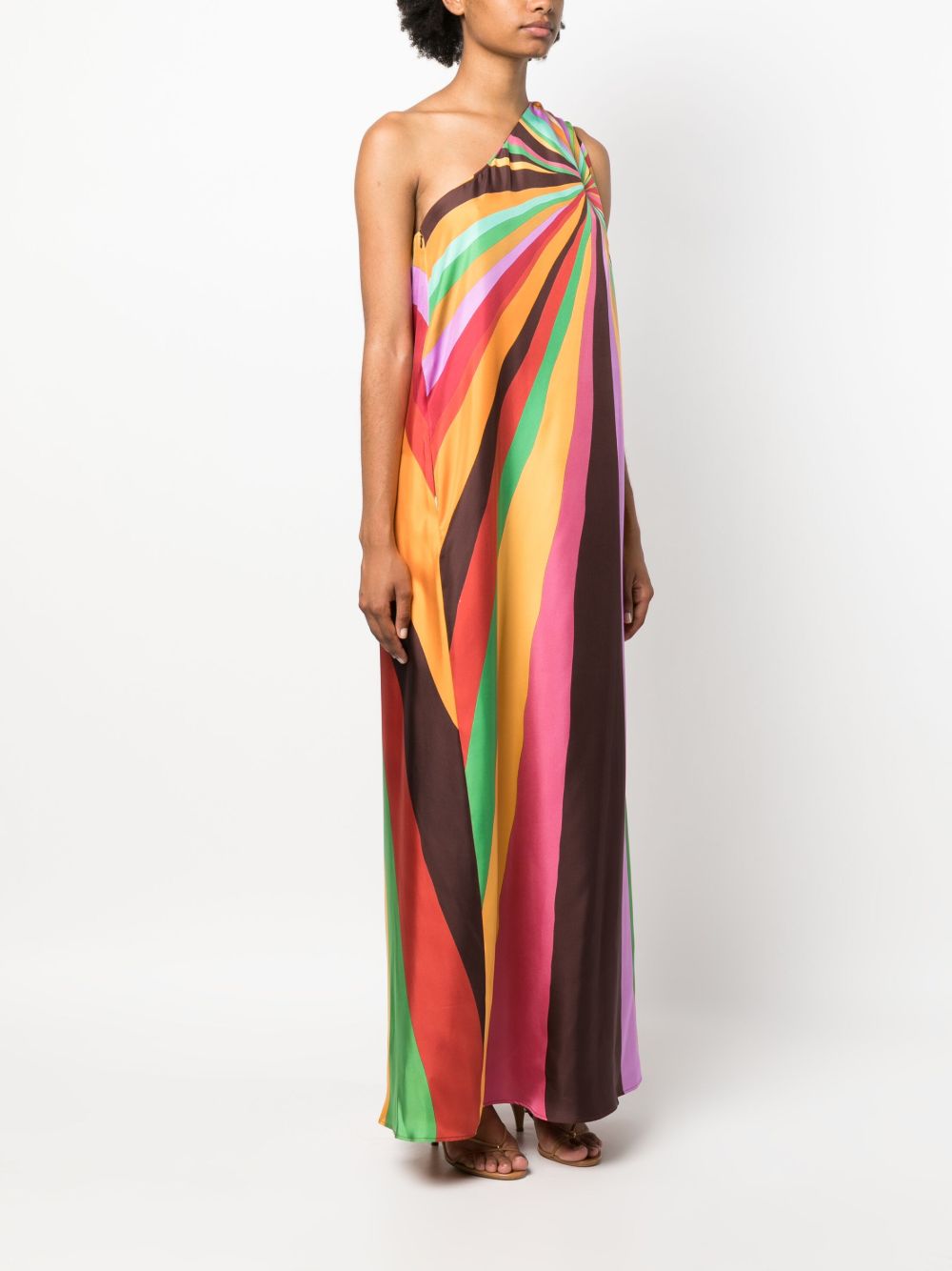 Versace one-shoulder silk maxi dress Women