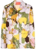 La DoubleJ Hammock floral-print cotton shirt - Neutrals