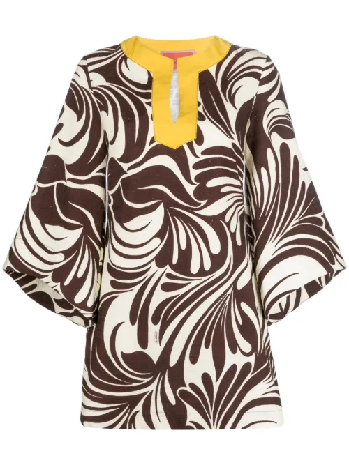 Robe courte à imprimé graphique - La DoubleJ - Modalova