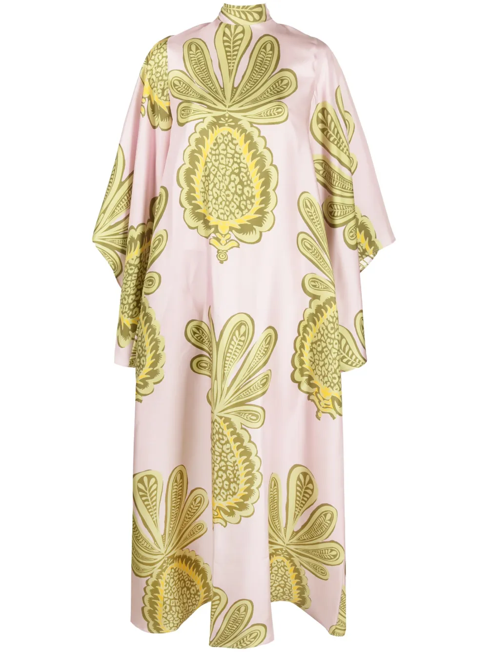 La DoubleJ Magnifico graphic-print silk dress - Pink
