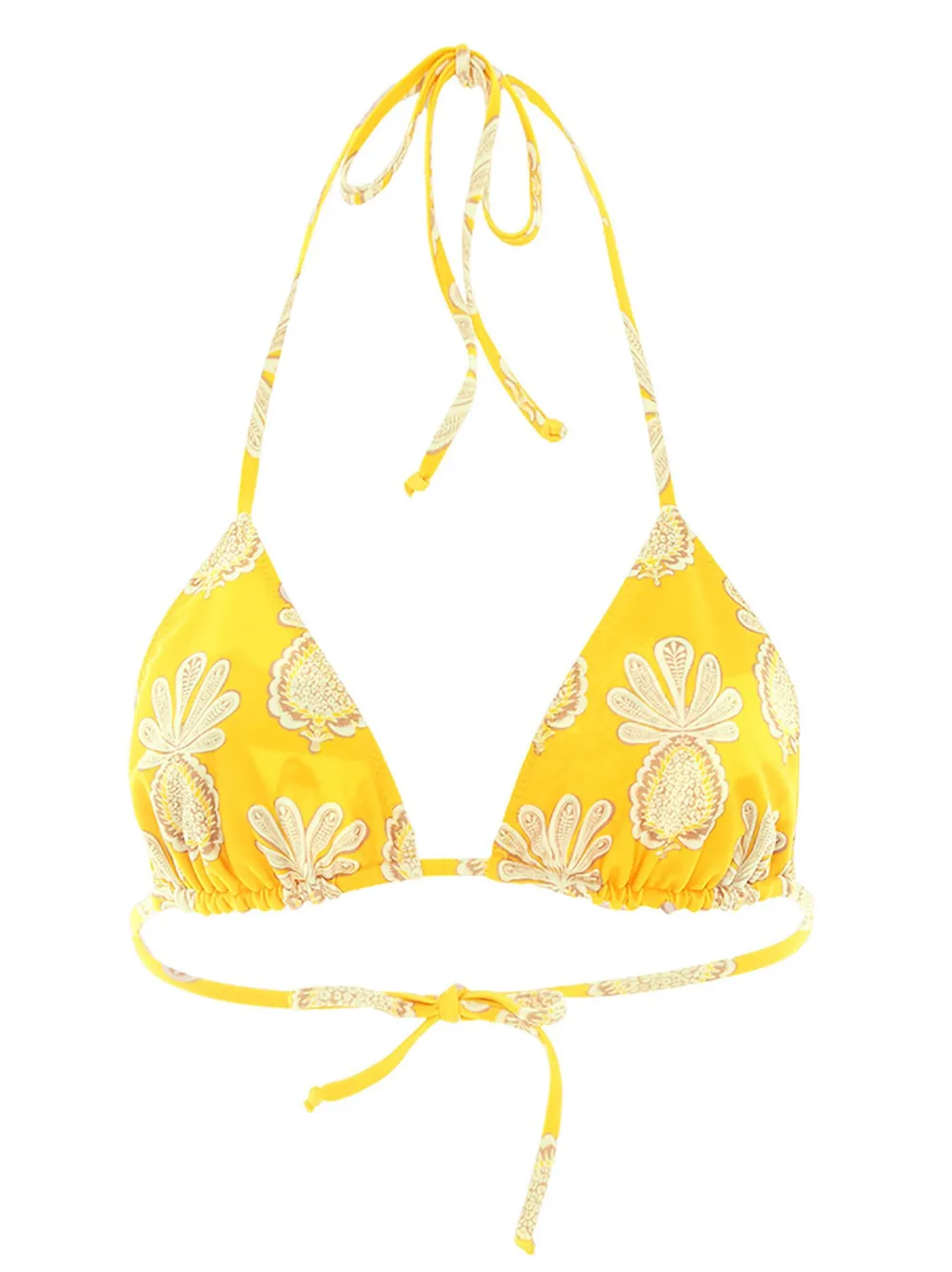La Doublej Reverisble Triangle Bikini Top In Yellow