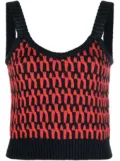 La DoubleJ Winset sleeveless crop top - Blue