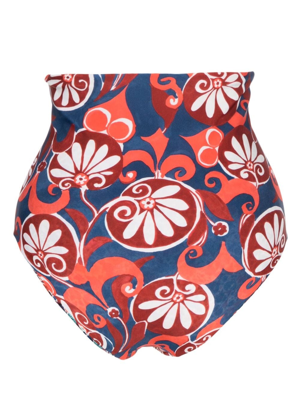 La DoubleJ Bikinislip met bloemenprint - Blauw