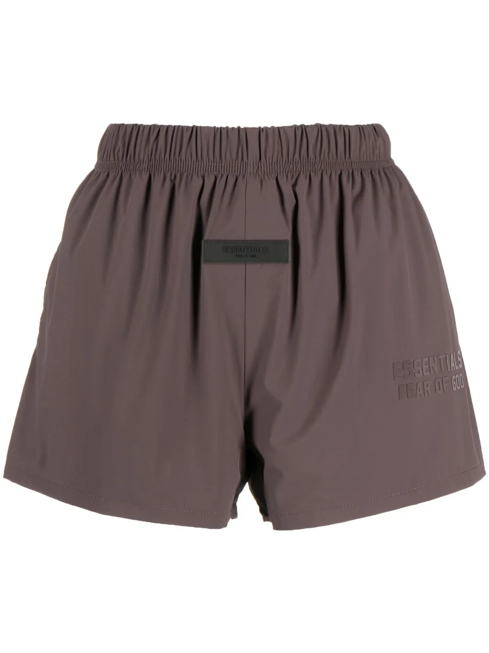 Essentials Logo-print Drawstring-waist Shorts In Brown