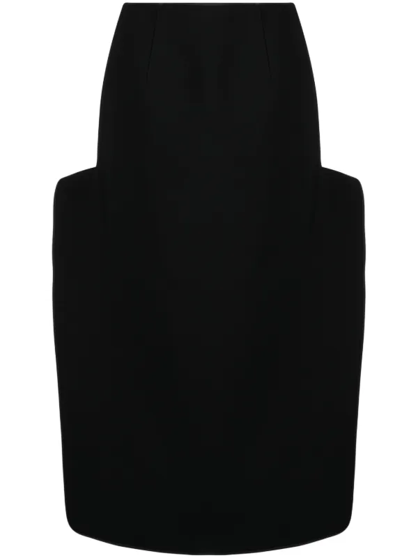 Maticevski Pureness Cut Away Skirt in Black