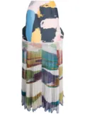 Maticevski Flagrant abstract-print draped skirt - Multicolour