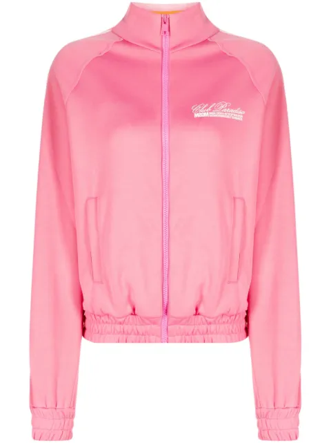 MSGM logo-print zip-up sweatshirt