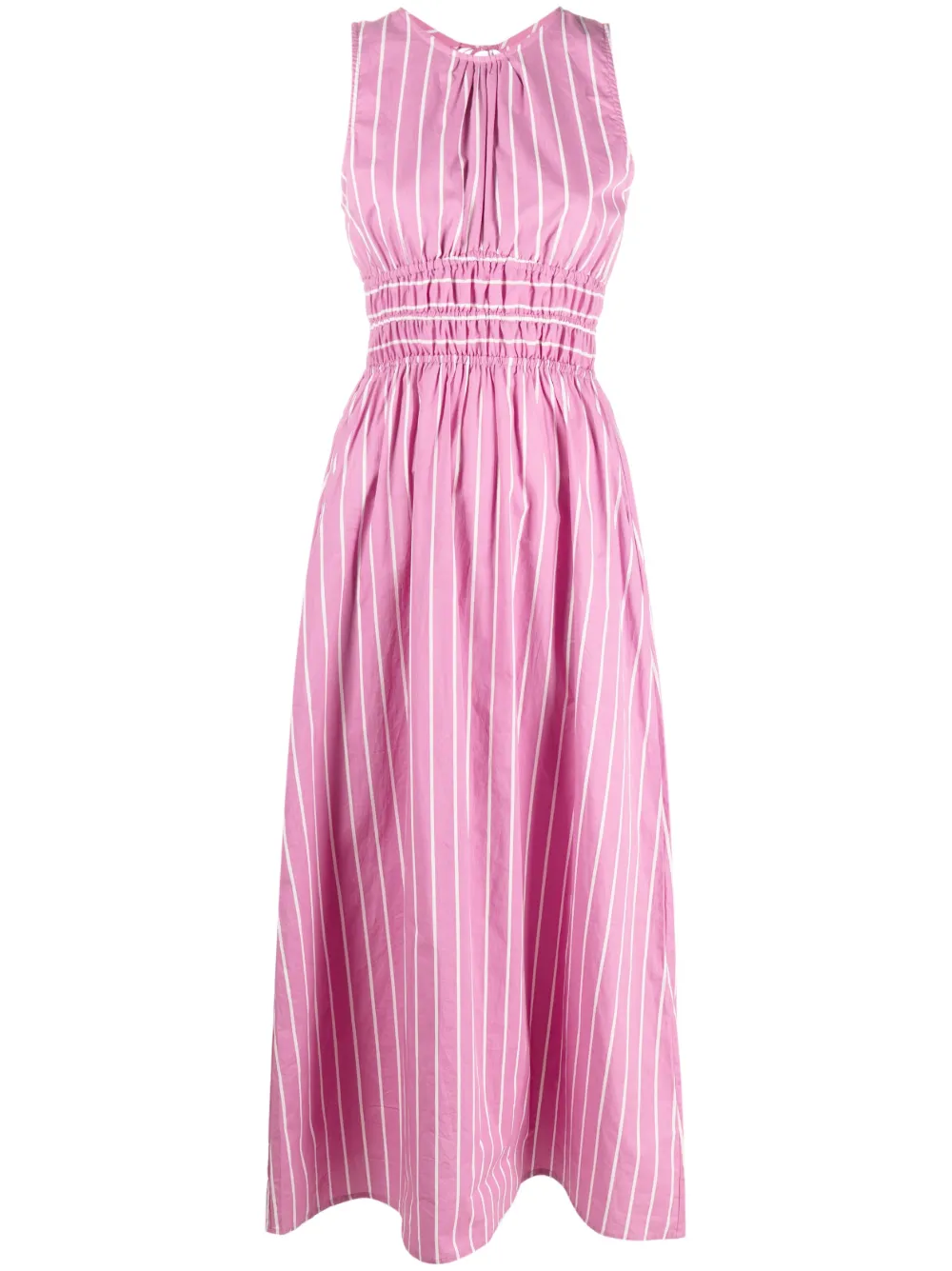 Faithfull The Brand Jean Midi Dress In Pink | ModeSens
