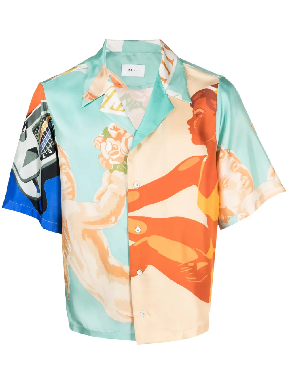 Bally chemise imprimée à manches courtes - Bleu Top Merken Winkel
