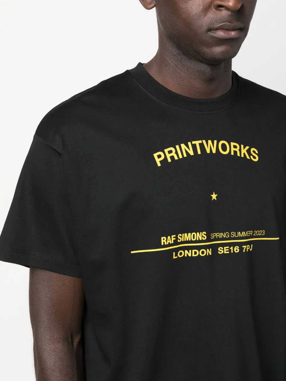 Raf Simons Printworks Tour Short-sleeved T-shirt In Black | ModeSens