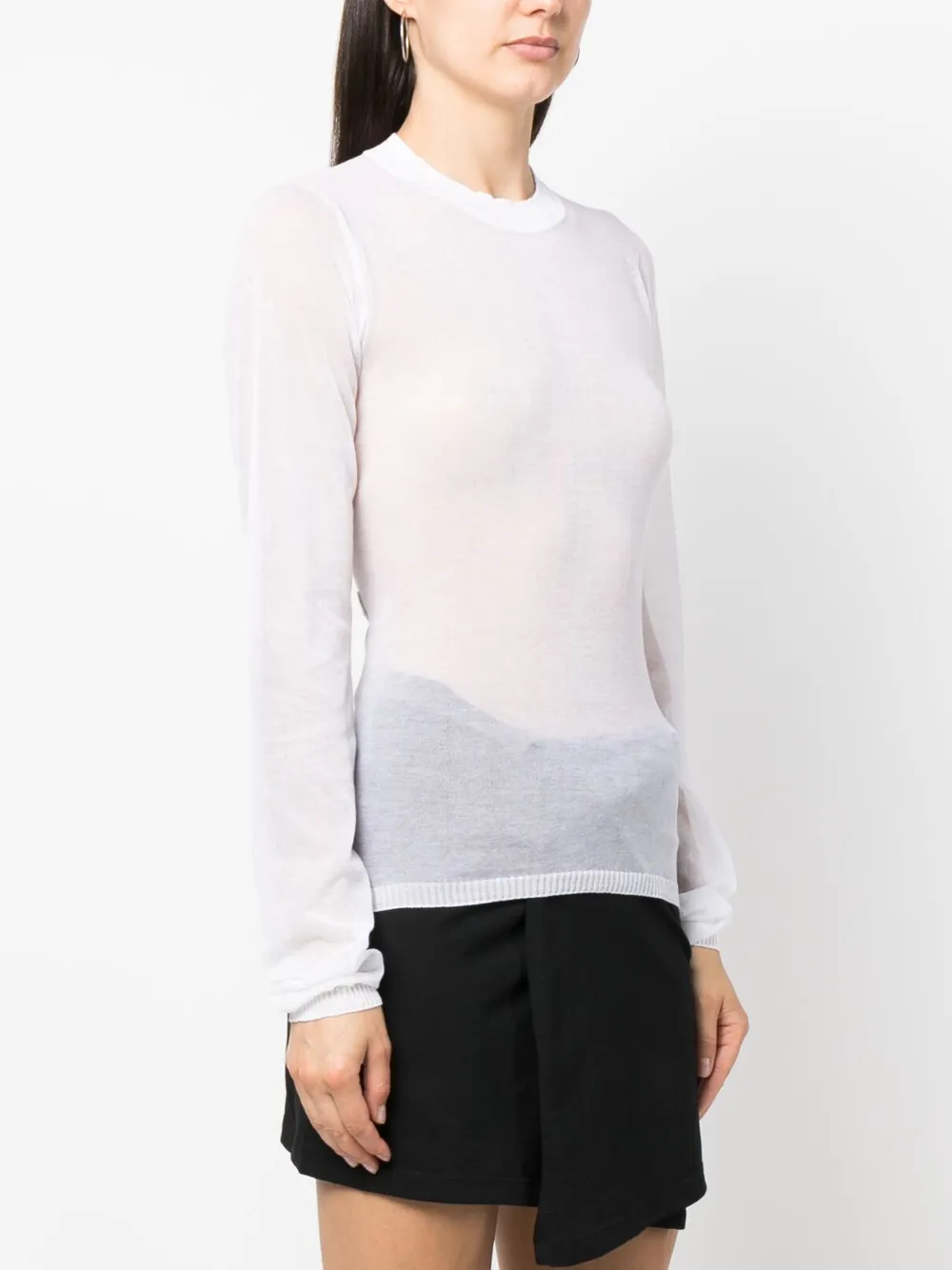 Ann Demeulemeester Doorzichtig T-shirt Wit
