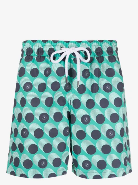 Frescobol Carioca graphic-print swim shorts