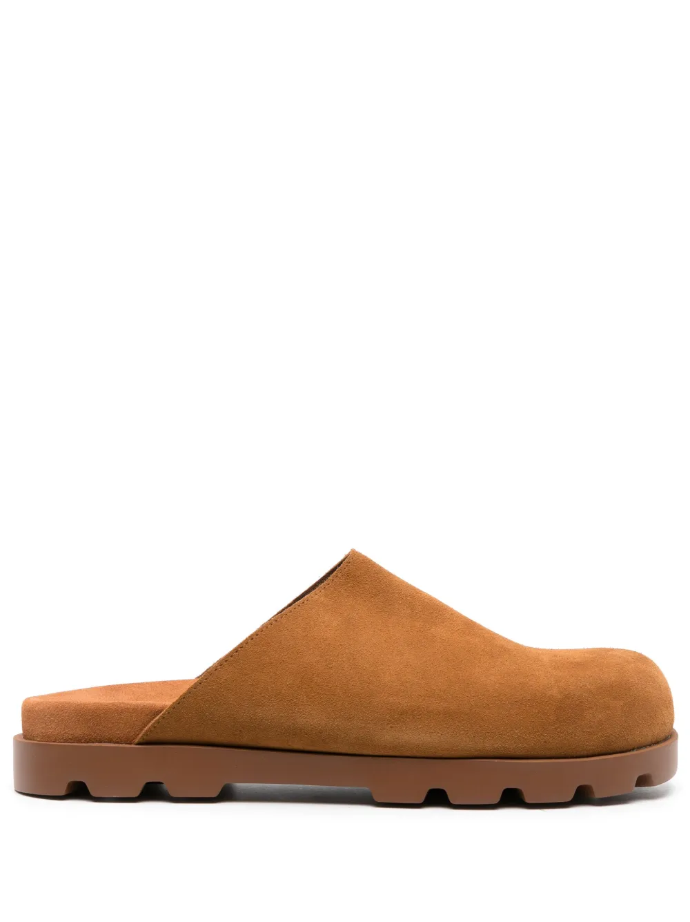 CAMPER SQUARE-TOE SUEDE SLIPPERS