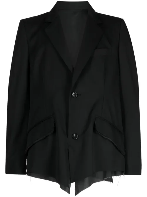 Blazer en laine à design asymétrique - sulvam - Modalova