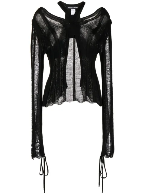 ANDREĀDAMO cárdigan con aberturas