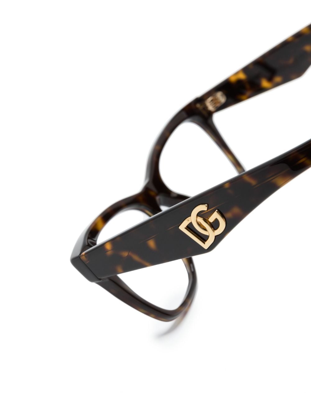 Shop Dolce & Gabbana Square-frame Clear-lenses Glasses In Brown