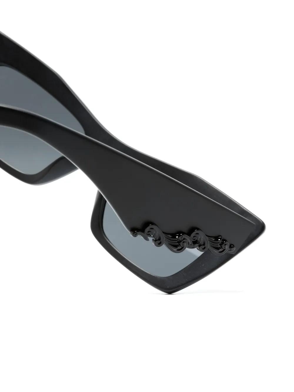 Dolce & Gabbana Dolce And Gabbana Dark Grey Mirrored Cat Eye Ladies Sunglasses Dg4435 25256g 53 In Black