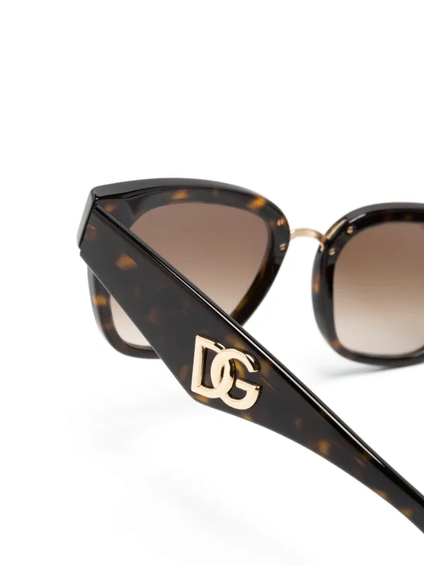 Dolce & Gabbana Eyewear DG Crossed サングラス | ブラウン | FARFETCH JP