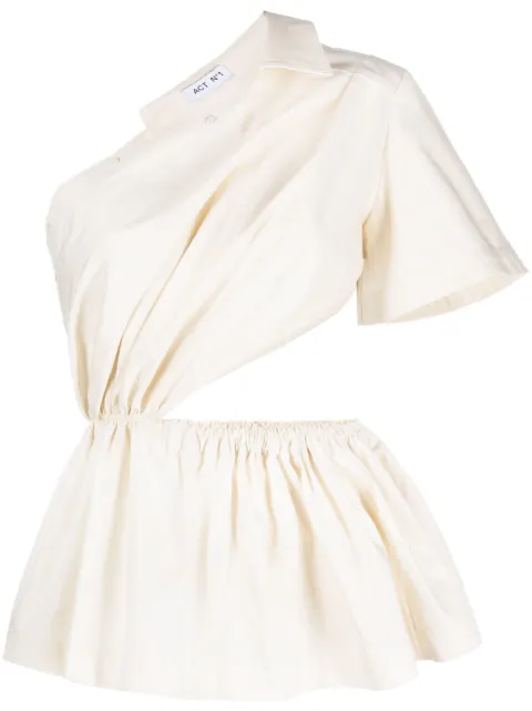 ACT Nº1 one-shoulder peplum top