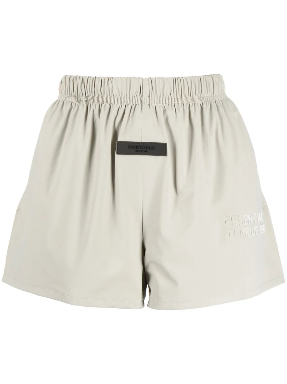 ESSENTIALS LOGO-PRINT DRAWSTRING-WAISTBAND SHORTS
