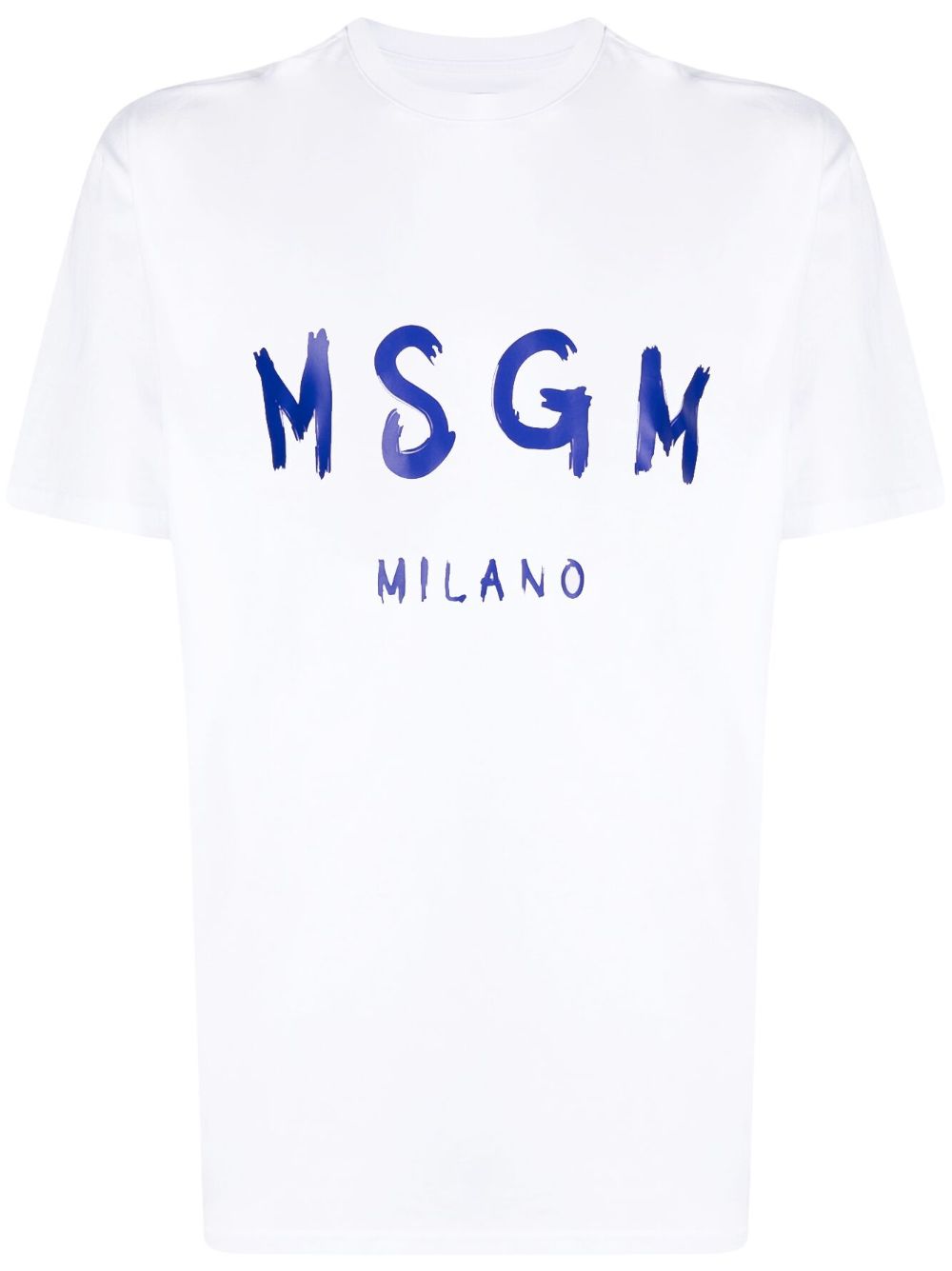 Msgm Logo-print Cotton T-shirt In White