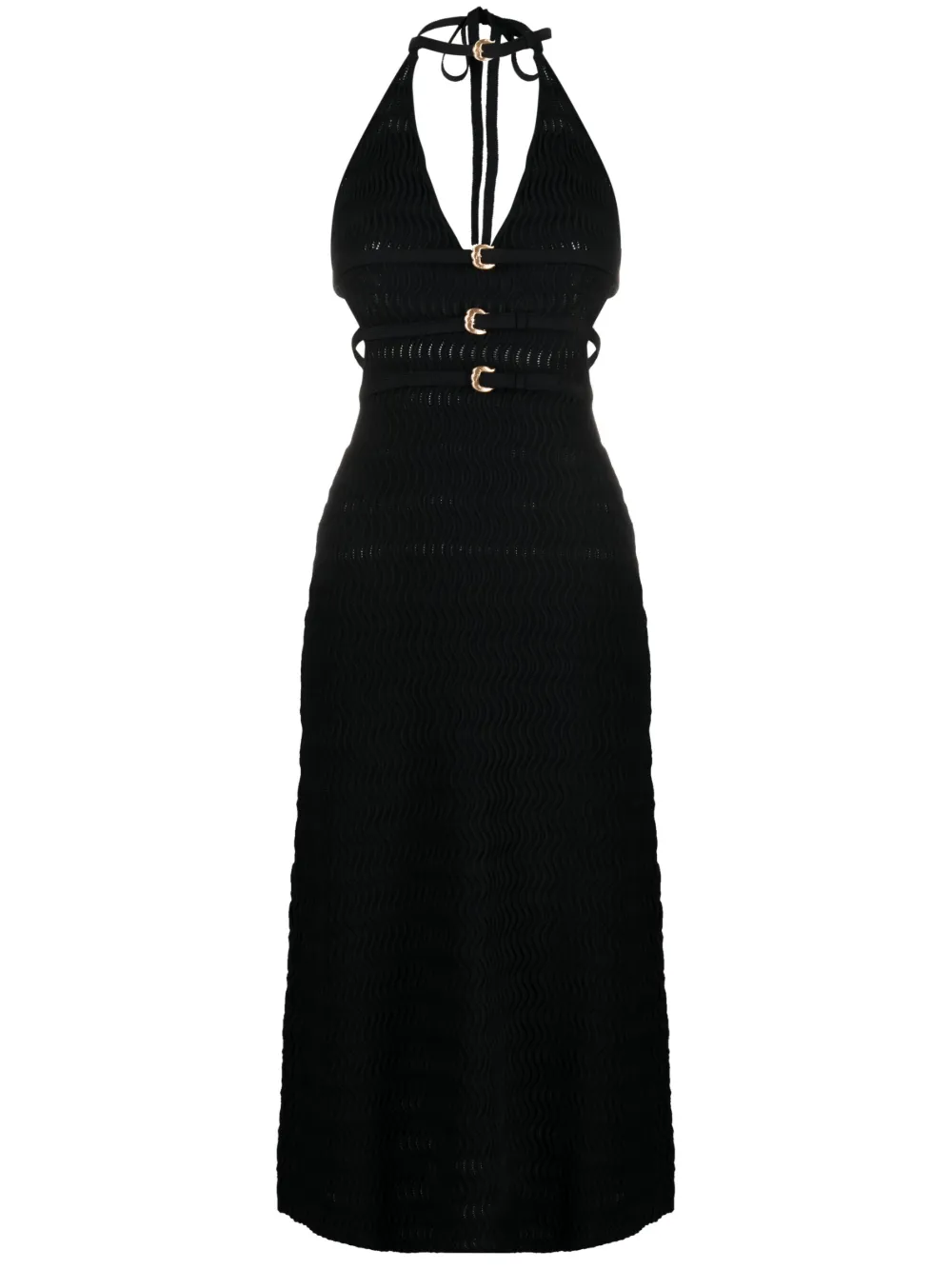 Cult Gaia Evaleigh Cut-out Midi Dress In Black