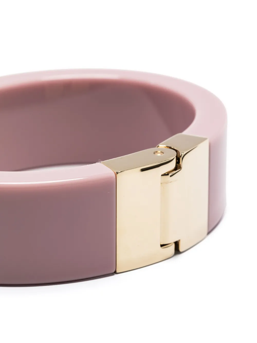 Miu Miu Logo-lettering Circular-design Bracelet In Rosa