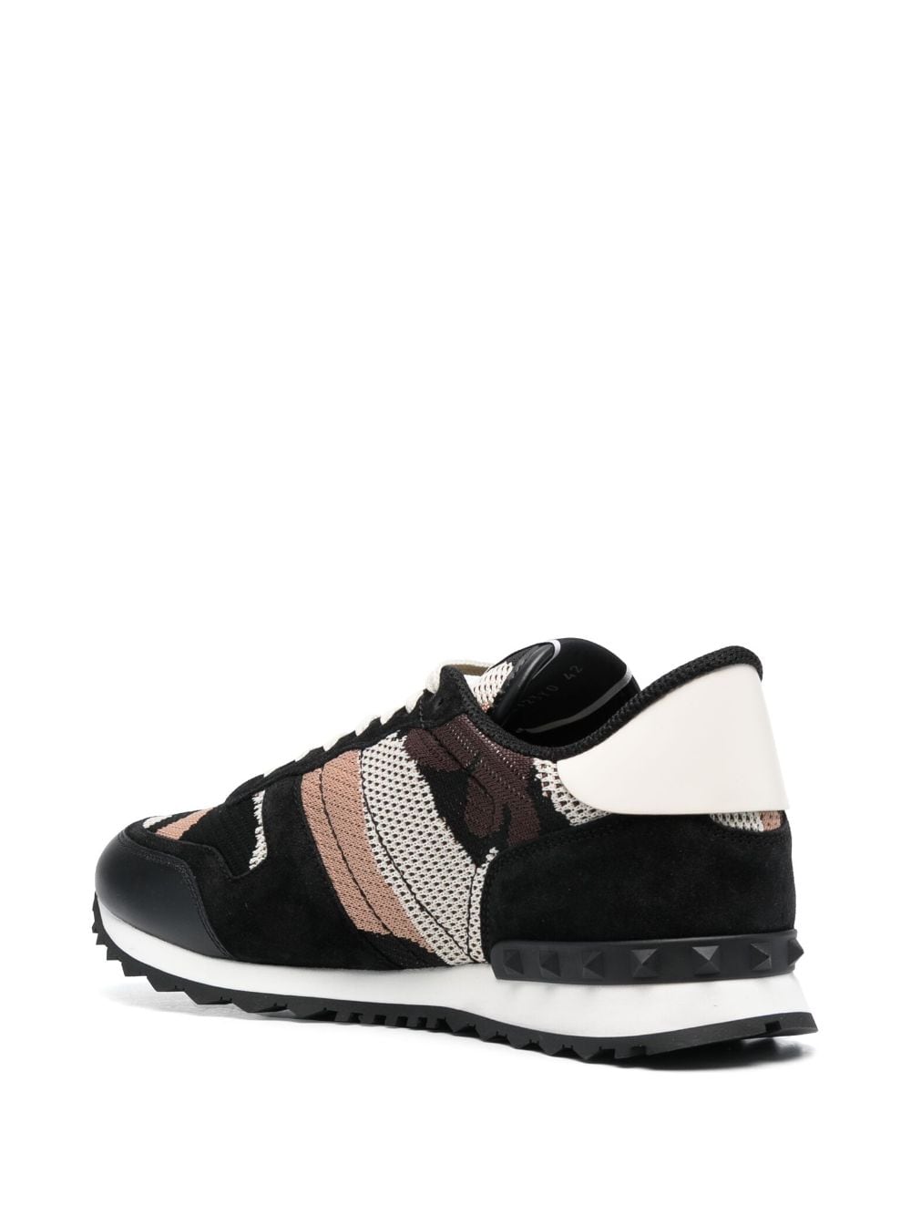 Shop Valentino Camouflage Rockrunner Low-top Sneakers In Black