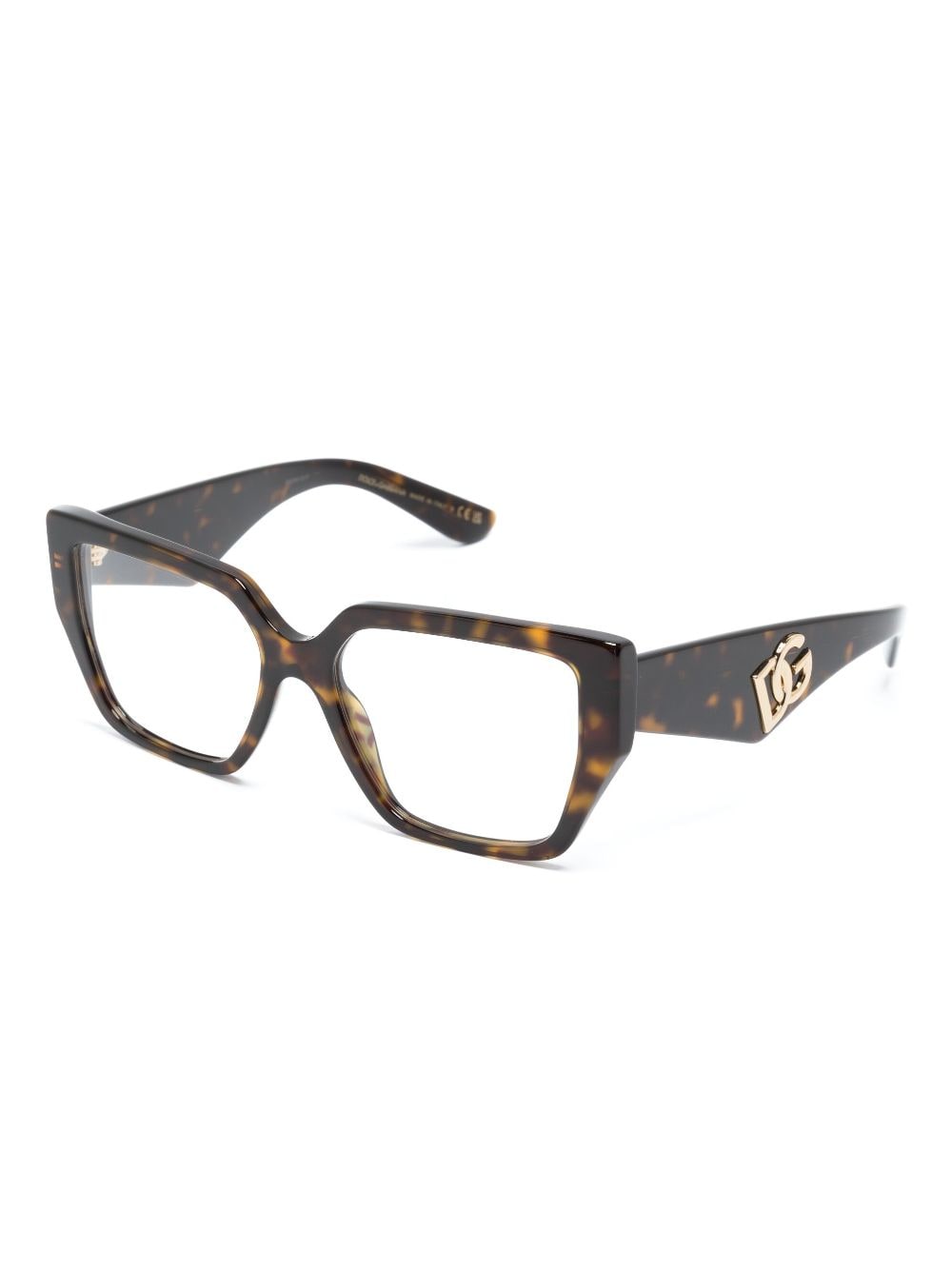 Dolce & Gabbana Eyewear square-frame tortoiseshell glasses - Bruin