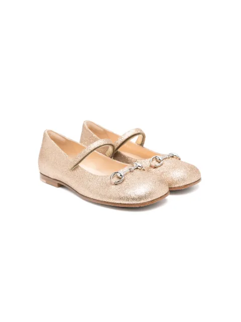 Gucci Kids Horsebit-detail ballerina shoes