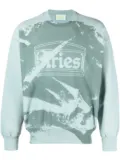 Aries sunbleached cotton sweatshirt - Blue