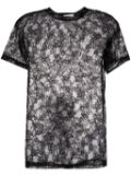 P.A.R.O.S.H. floral-lace round-neck T-shirt - Black