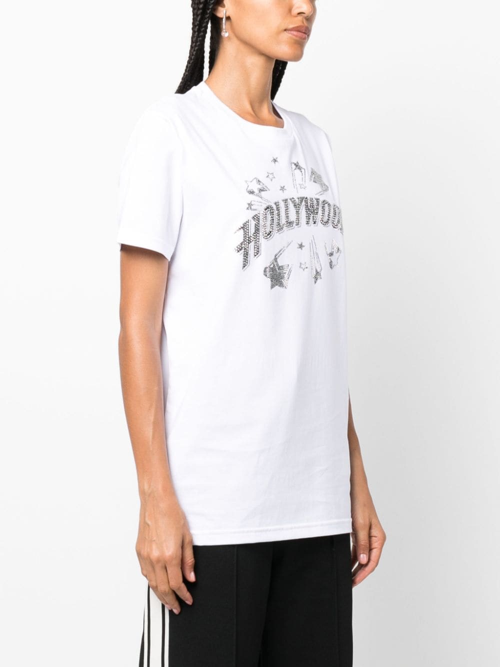 Shop P.a.r.o.s.h Slogan-print Cotton T-shirt In White