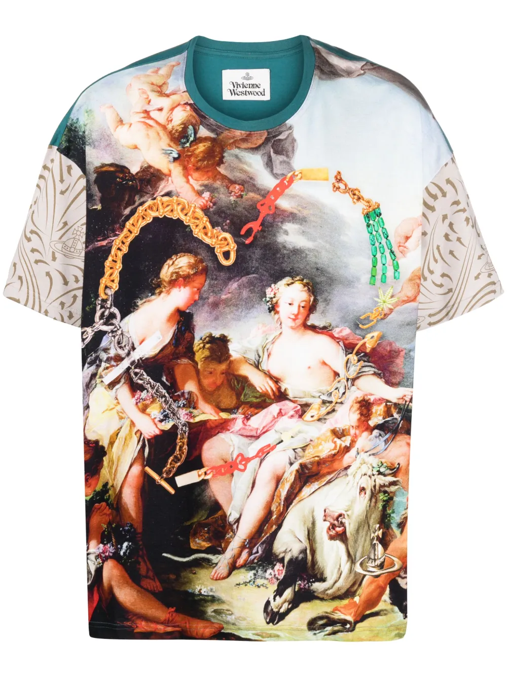 Vivienne Westwood Man T-shirt Deep Teal Size S Cotton In Green