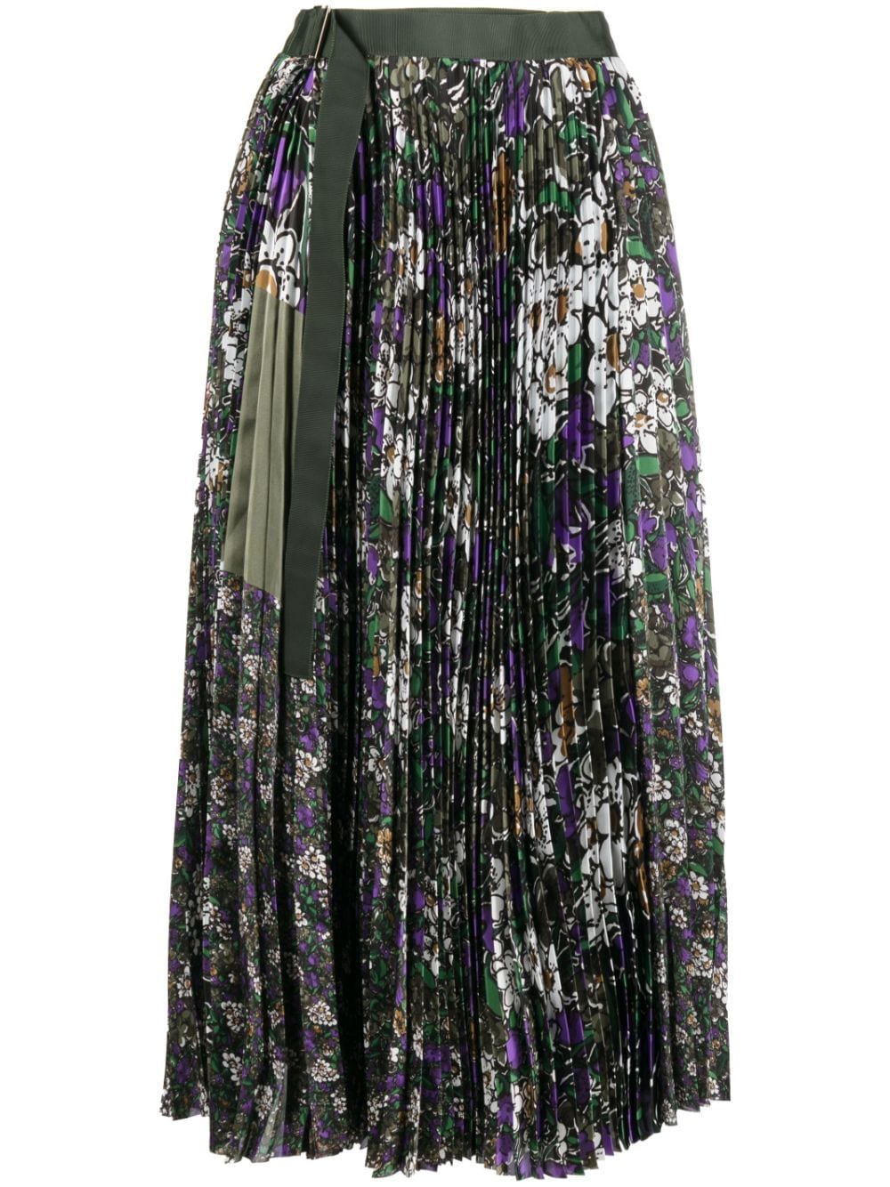 Sacai floral-print Pleated Dress - Farfetch