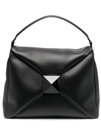 Valentino Garavani One Stud Leather Tote Bag | Black | FARFETCH